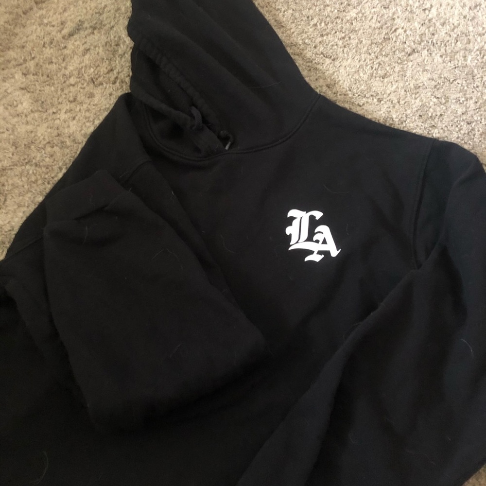 LA cropped hoodie